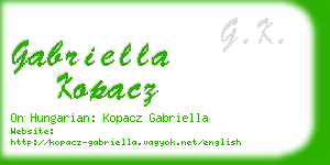 gabriella kopacz business card